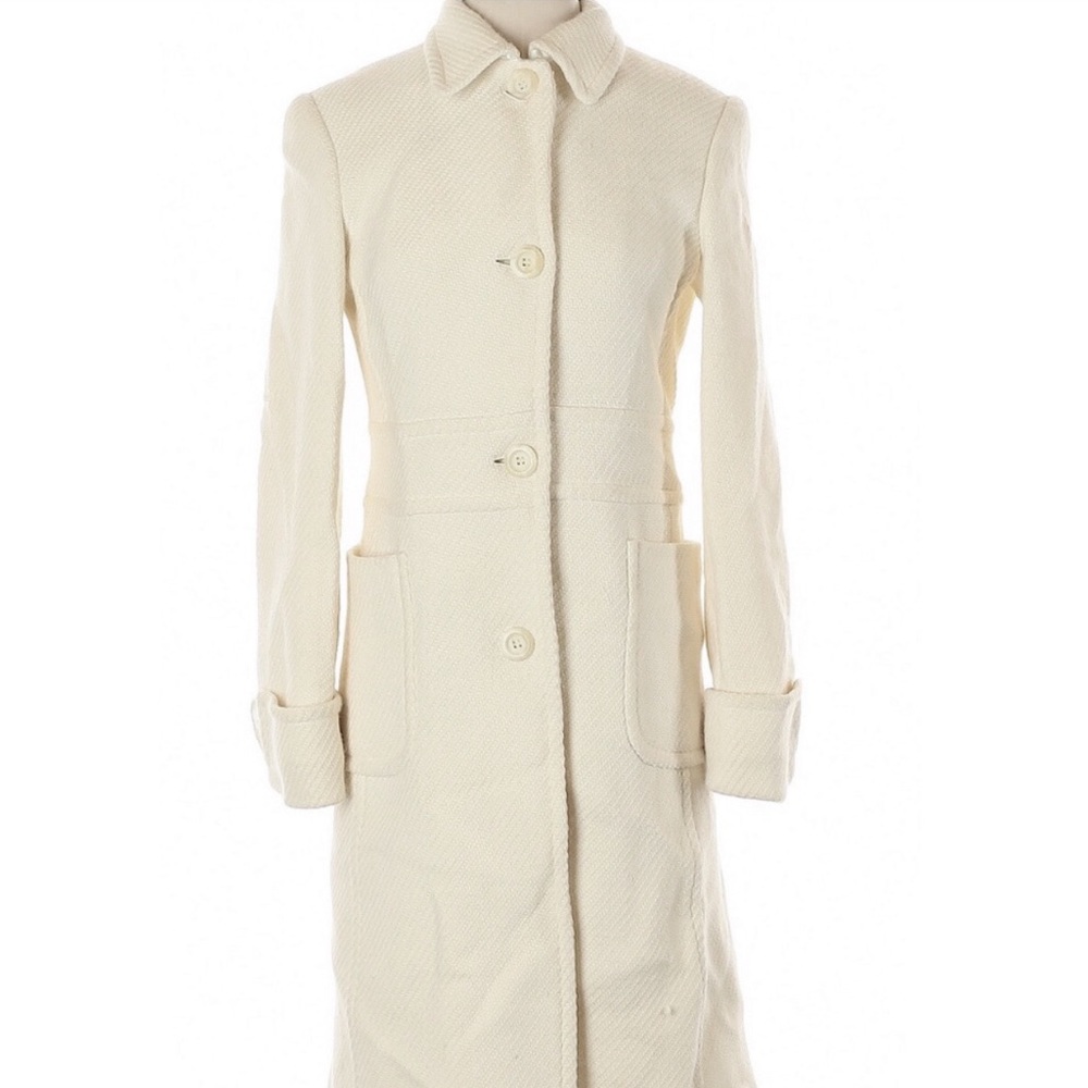 Express Ivory Wool Trench-coat